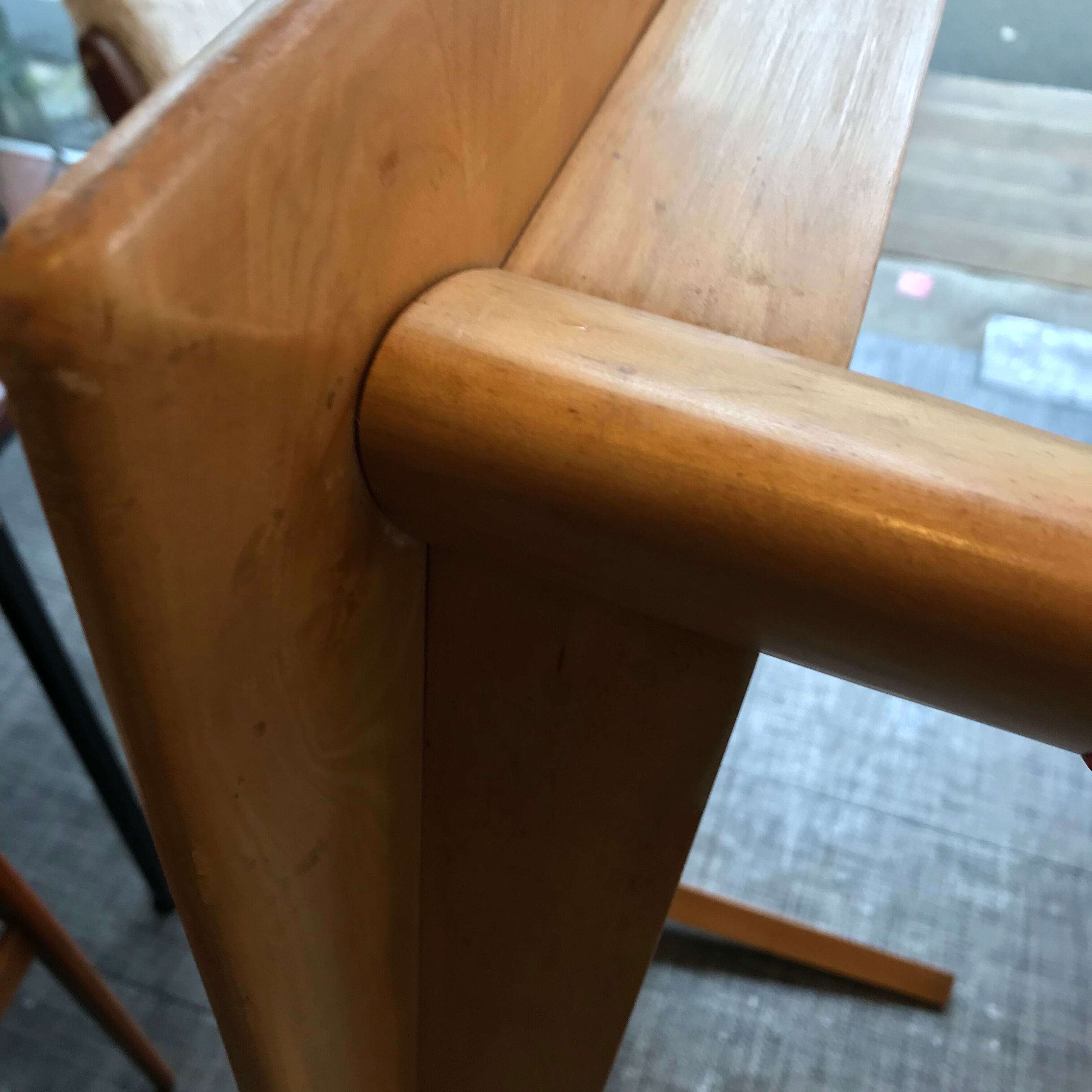 Vintage light wood coffee table