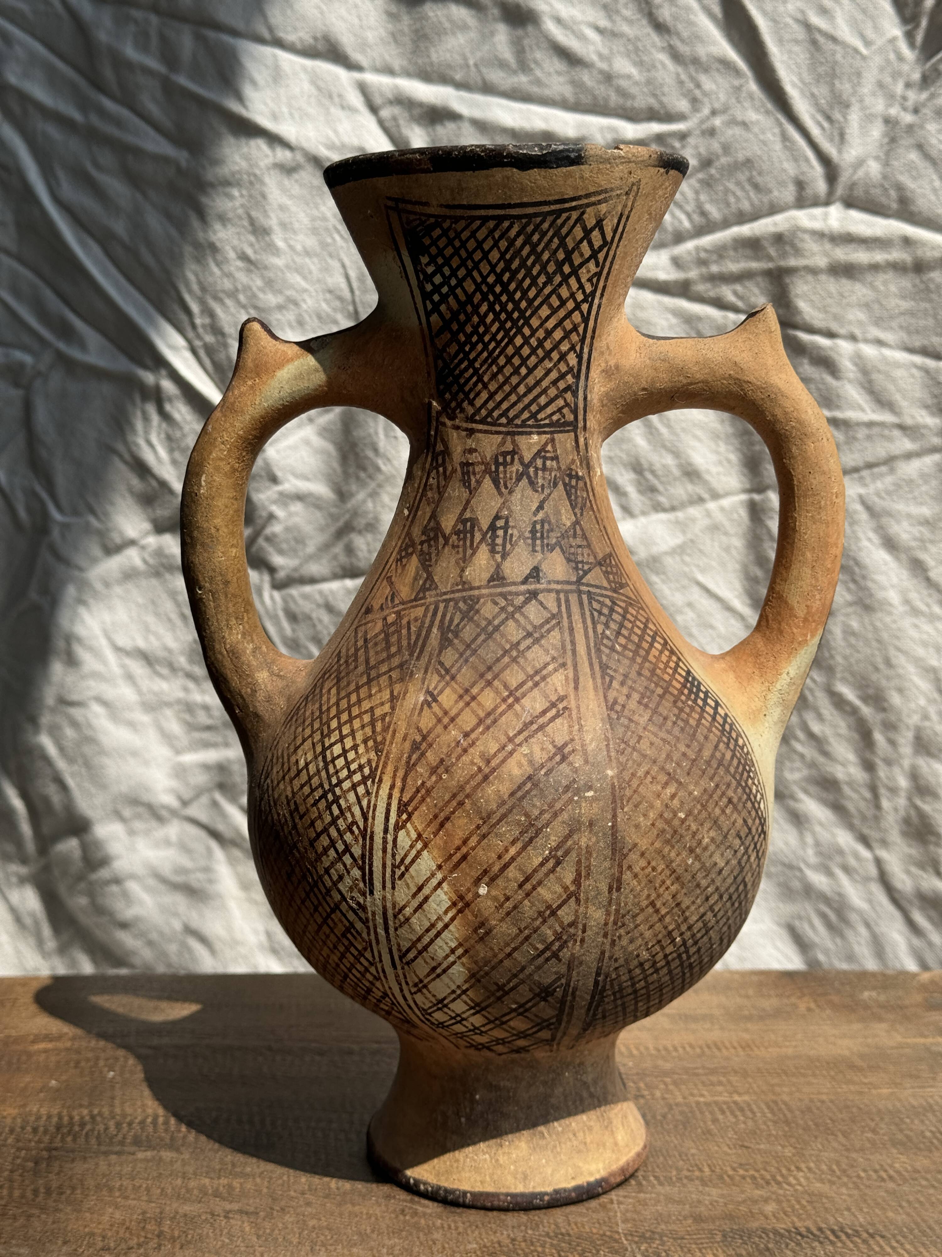 Decorative vase in the shape of an antique style amphora H27