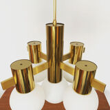 Swedish brass chandelier by Hans Agne Jakobsson