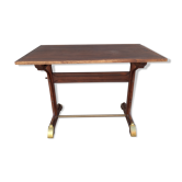 Bistro table in curved wood and brass 1930
