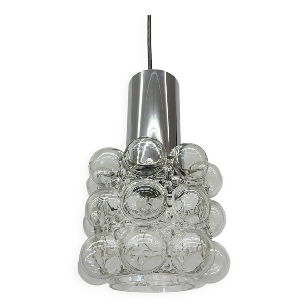 Suspension en Verre Bullé par Helena Tynell pour Limburg, Allemagne, 1970s