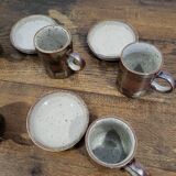 5 glazed stoneware espresso cups