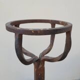 Paire de chenets landiers en fer forgé de cheminée ancien 19ème