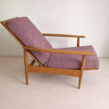 Scandinavian armchair with 3 positions