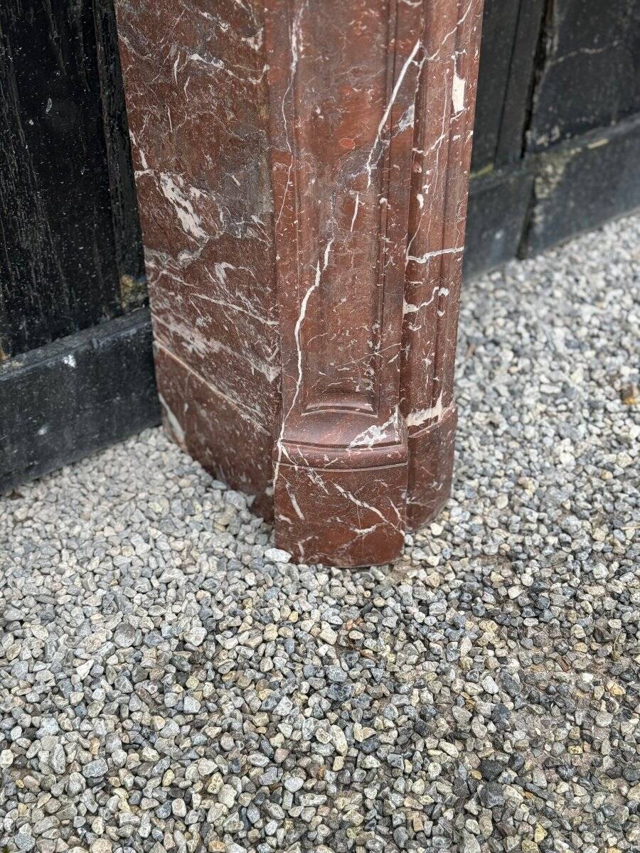 Louis XV Style Fireplace In Rance Marble, Circa 1880