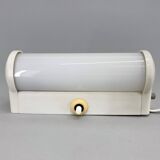 Bakelite and Milk Glass Wall Lamp, Czechoslovakia, 1950's