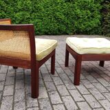 Plexus armchair and ottoman designed by Wikkelso for CFC Silkeborg Denmark 1960s