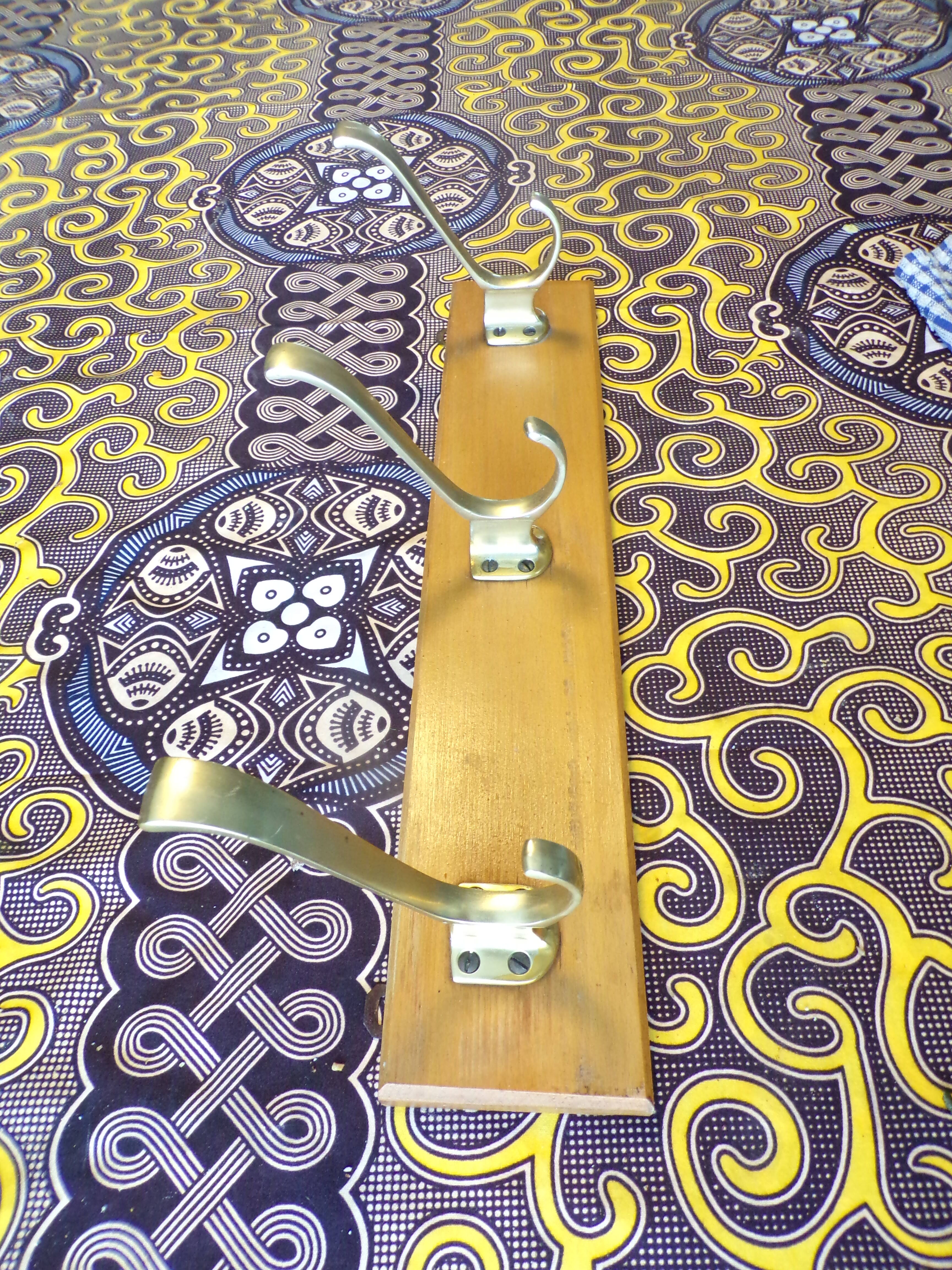Vintage coat rack 3 hooks