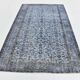 Turkish Rug All-Over Floral Pattern Light Blue Vintage Rug, 157x255Cm