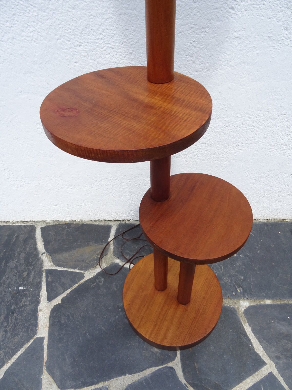 Mahogany art deco floor lamp