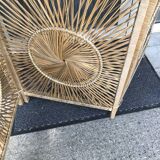 70s woven rattan screen