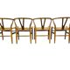 Set of 4 Scandinavian solid wood chairs