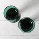 Set of 2 Vintage Emerald Green Wine Stem Crystal Glasses Remmare / 1960s