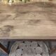 Square farmhouse table in solid oak.