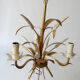 lampe lustre en metal vintage Kogl Hans design 1970 épis de blé