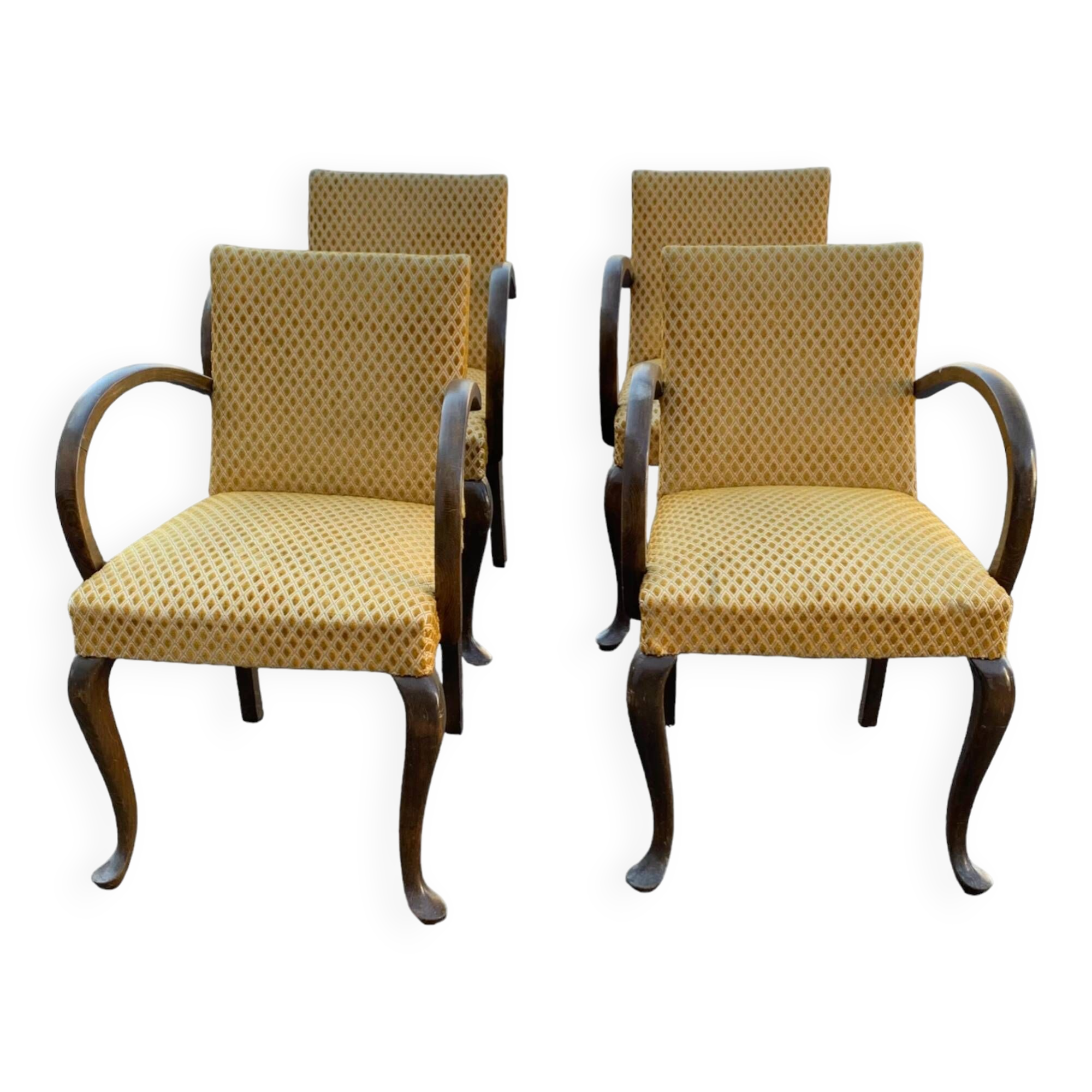 Lot de 4 fauteuils bridge
