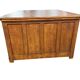 Bureau vintage XL profond en bois / bureau double face