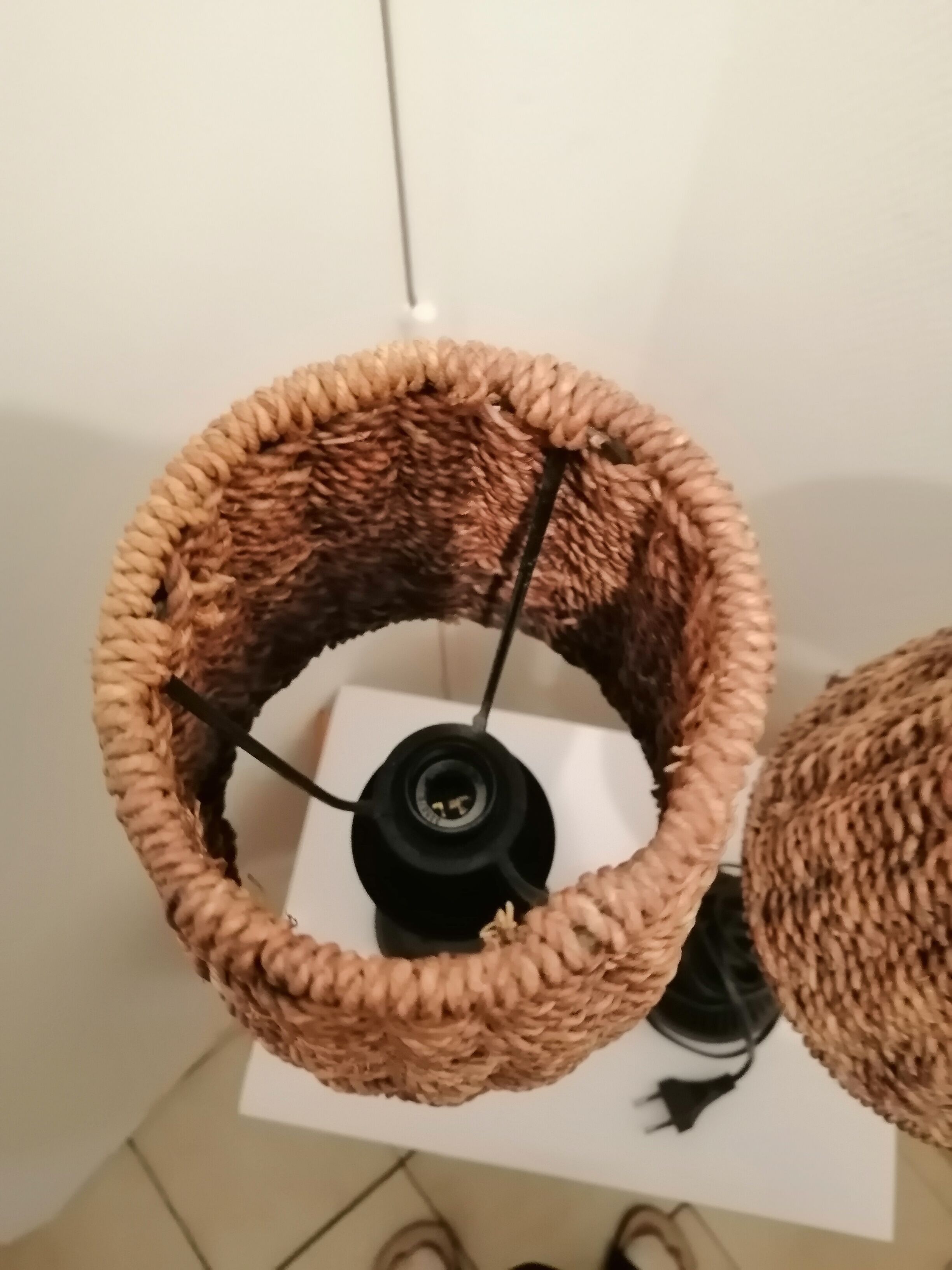 Pair of table or bedside lamp