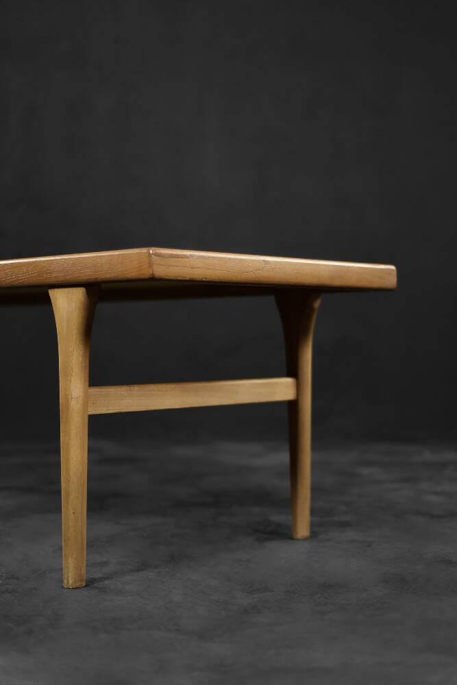 Low vintage mid-century danish modern teak coffee table, 1960s