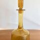 Yellow blown glass decanter