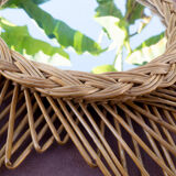 Rattan sun mirror 45x45cm