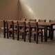 Large solid wood table, handcrafted.
