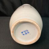 Grey peony porcelain vase signed early 20th century, China