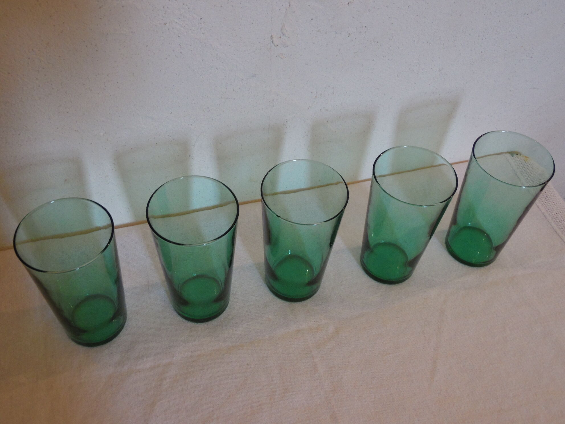 Set de 5 Green lemonade glass