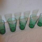 Set de 5 Green lemonade glass
