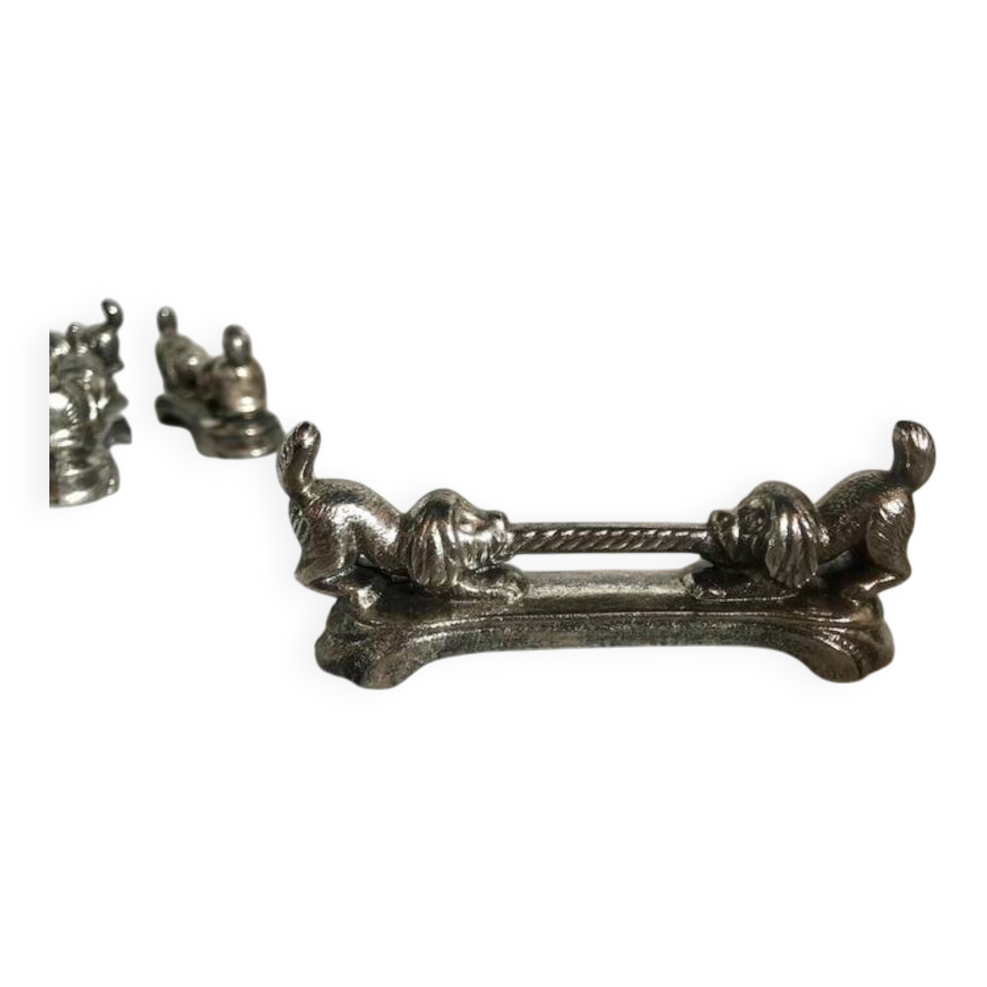 Vintage French Puppy Knife Rests - Set of 6