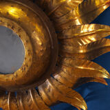 Wall light or sun ceiling with a foliage motif, in a Florentine style