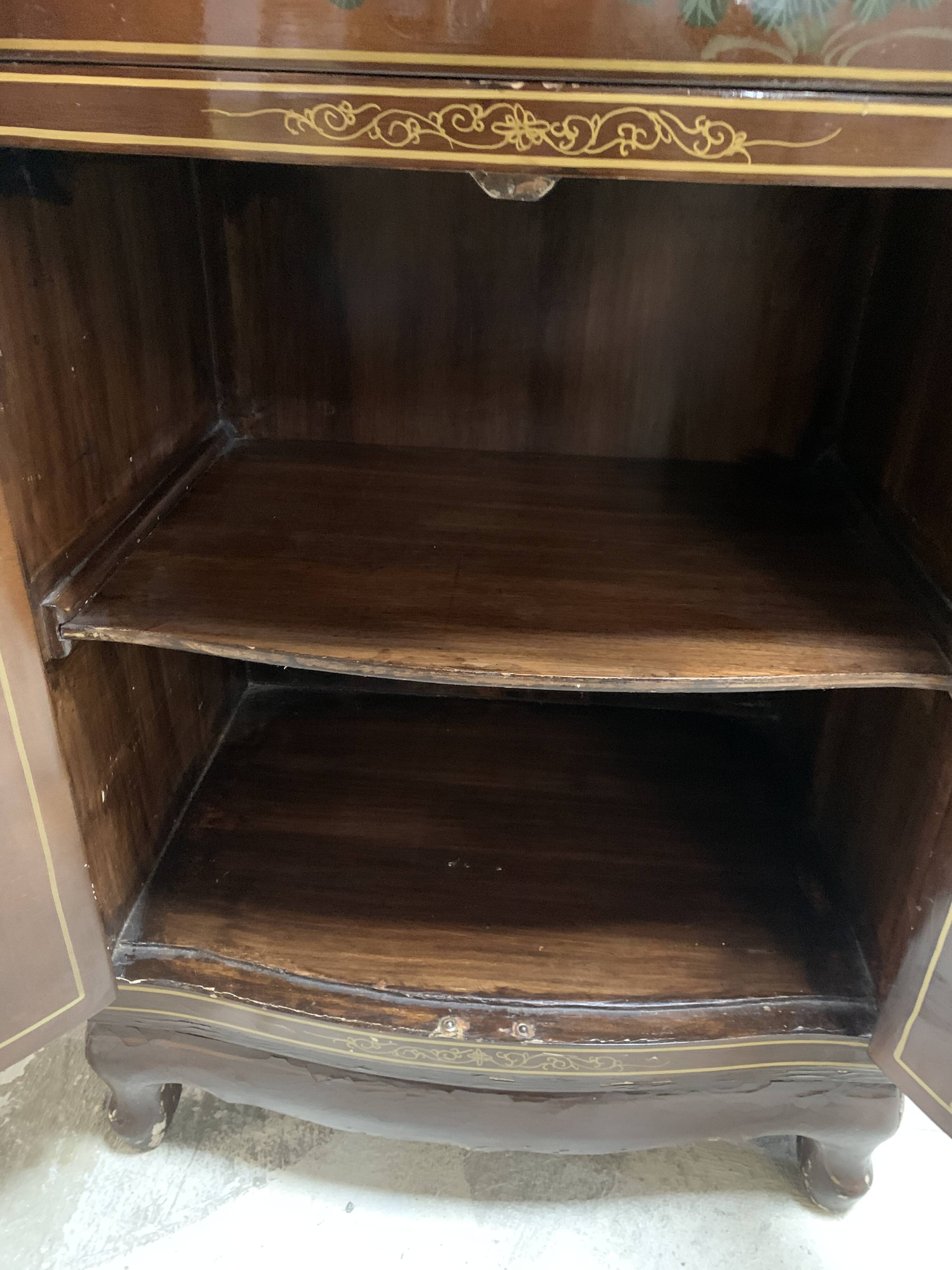 Chinese lacquered chest of drawers