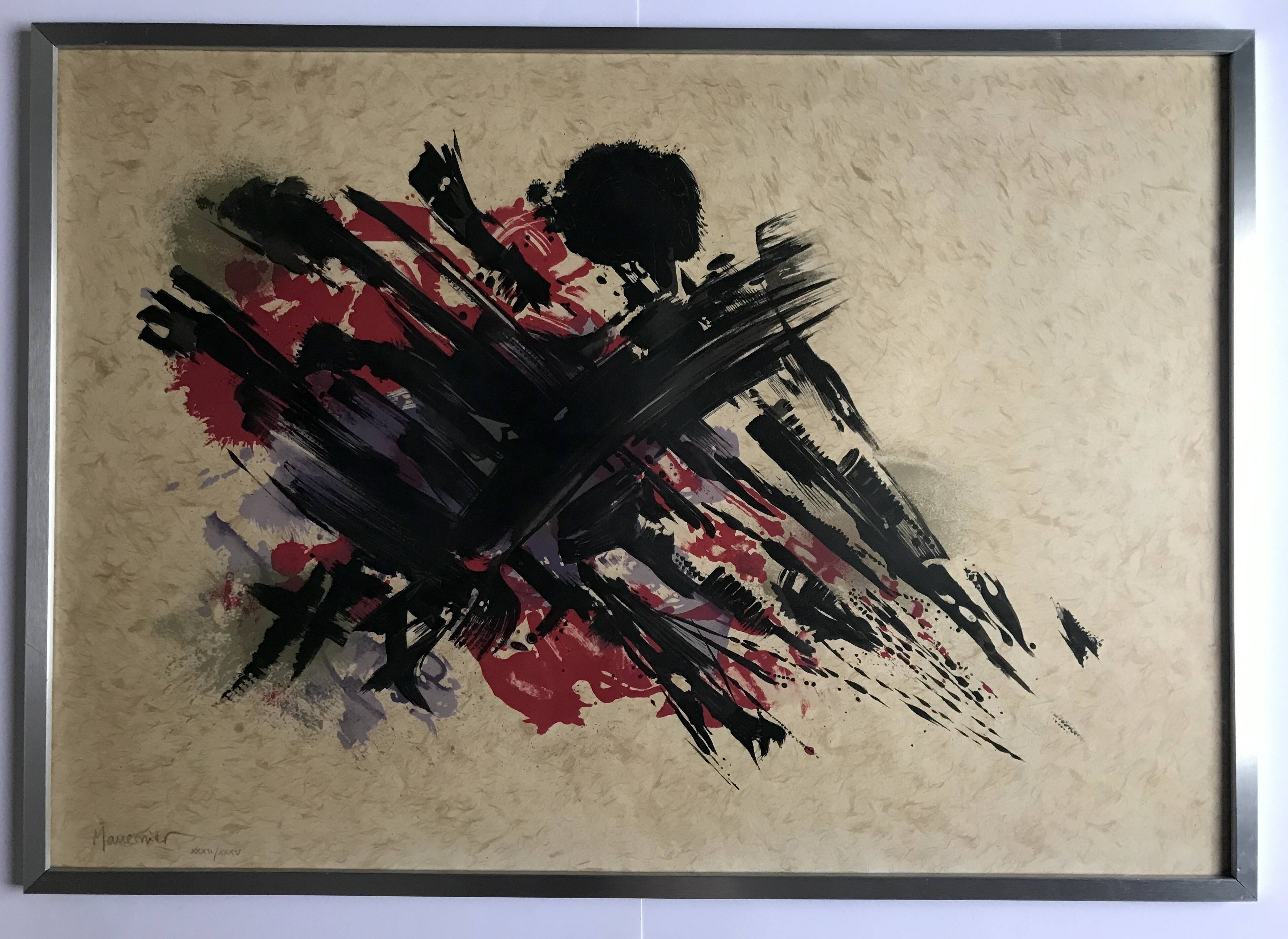 MANESSIER Elegy for Martin Luther King II, 1978. Signed lithograph at c.