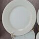 Assiettes Gien modernistes à pois dorés – lot de 9