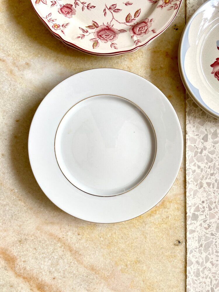 6 floral ceramic plates