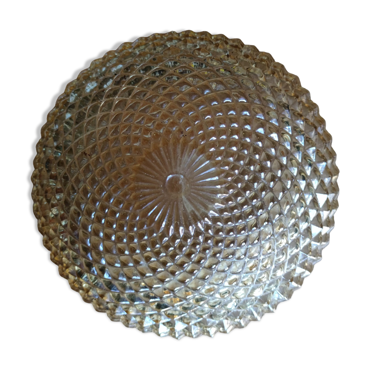 Smoked glass ceiling lamp