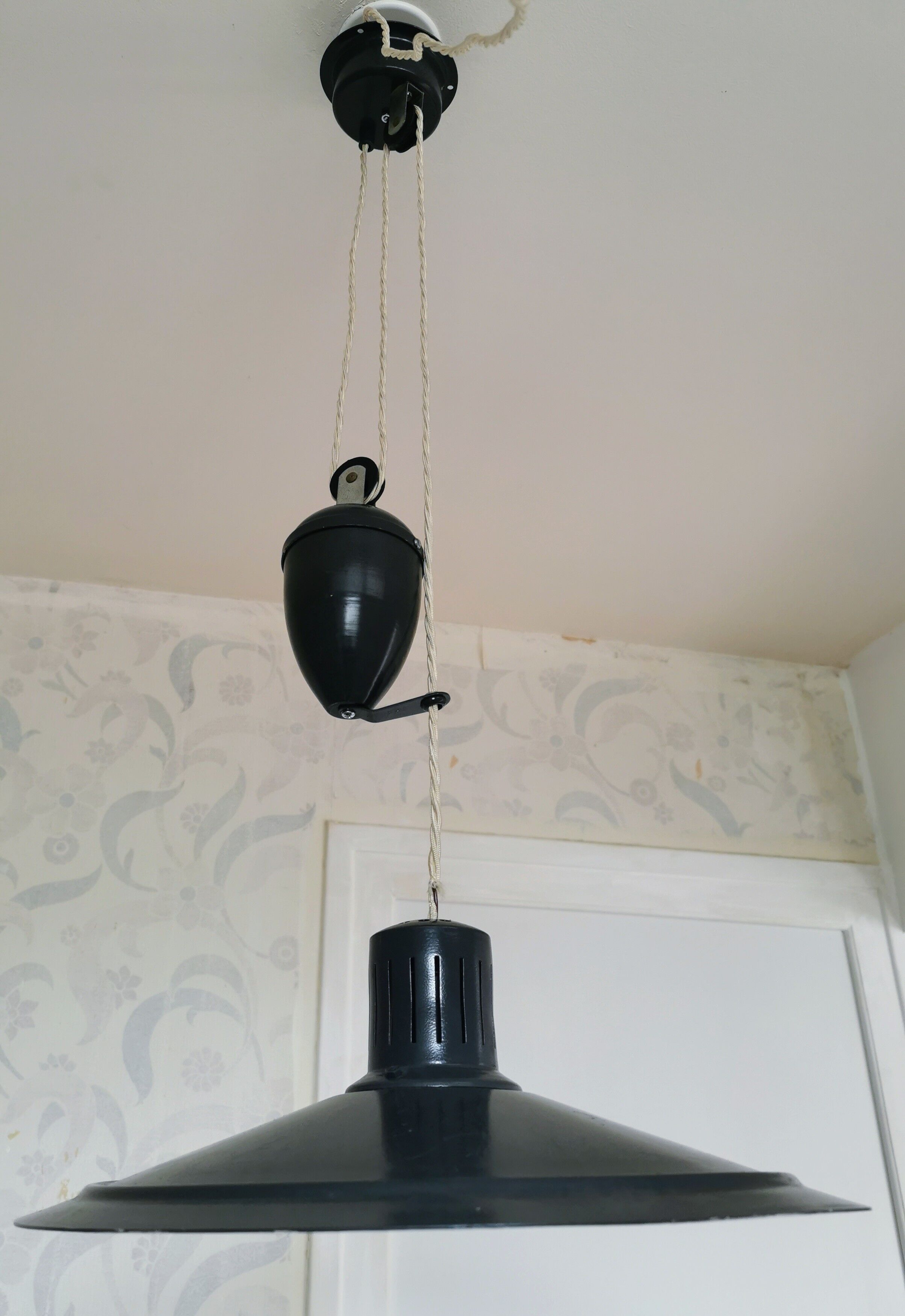 Vintage pulley hanging