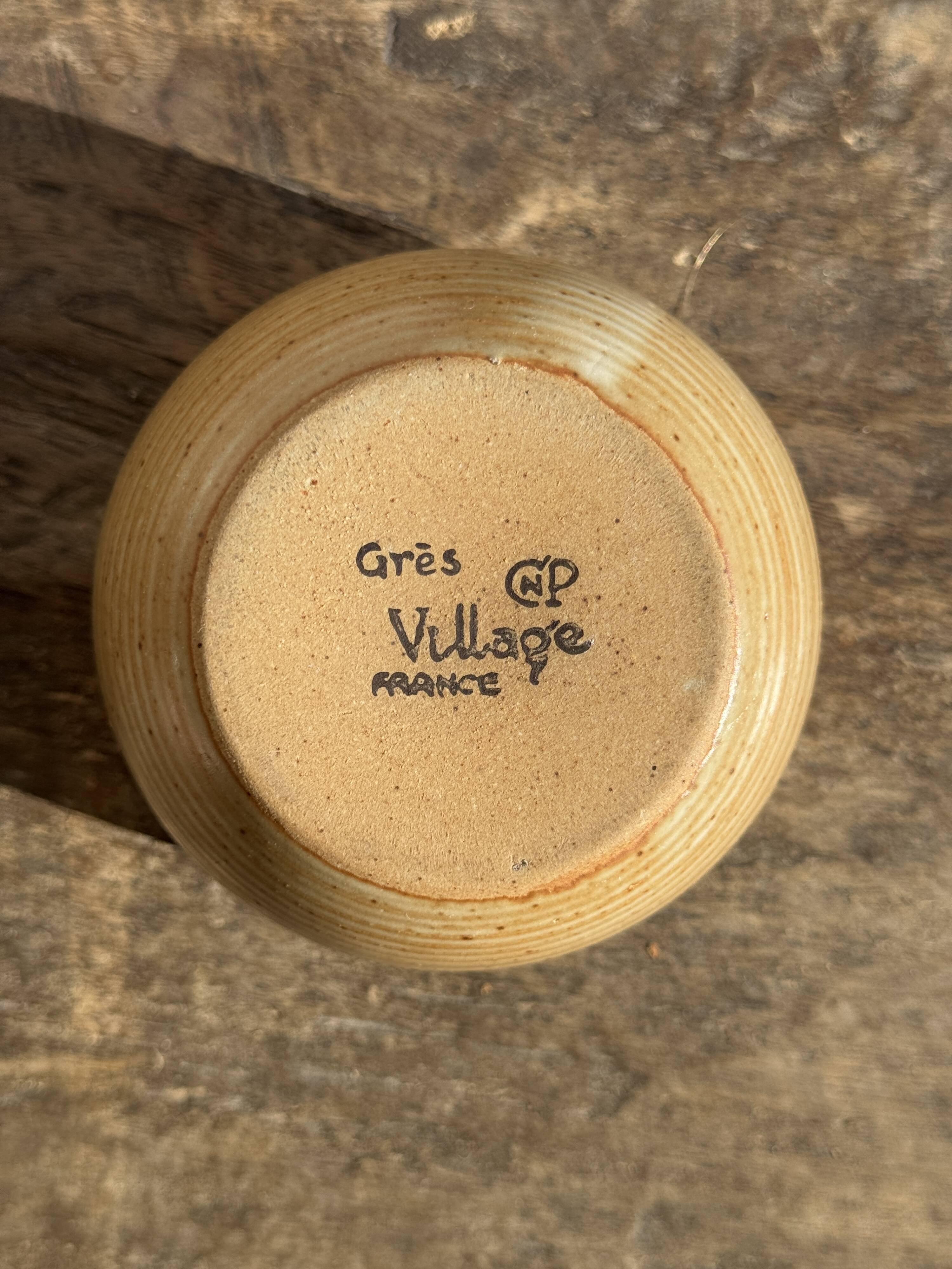 Mini stoneware bowl CNP Village France H7.5 D12