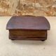 Antique cigarette tobacco dispenser wood & copper 1960s vintage