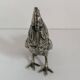 Duo of silver-plated roosters