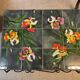 Vallauris coffee table signed rheaul faience tiles, flowers and wrought iron