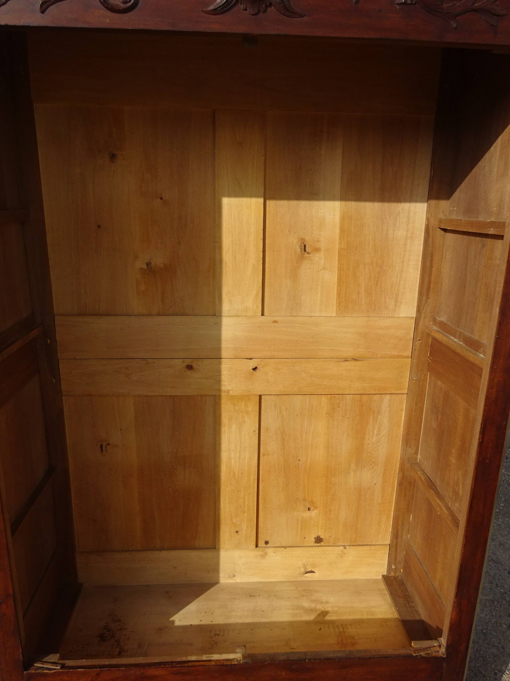 Louis Philippe style walnut wardrobe