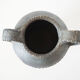 Vase with double handle in black sandstone