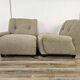 Canapé modulable années 70 à trois places en tissu