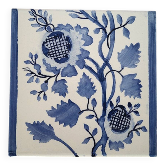 Hand Painted  Portuguese Art Tile Blue & White