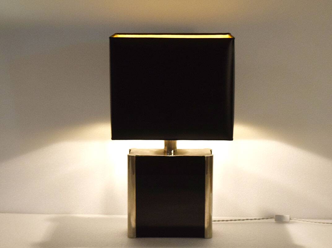 Romeo Rega plexiglass and metal table lamp, 1970s