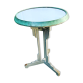 Charlionais & Panassier cast iron and opaline table, 1930s