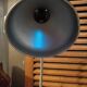 Bedside lamp desk metal Aluminum black velvet Original old