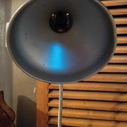 Bedside lamp desk metal Aluminum black velvet Original old