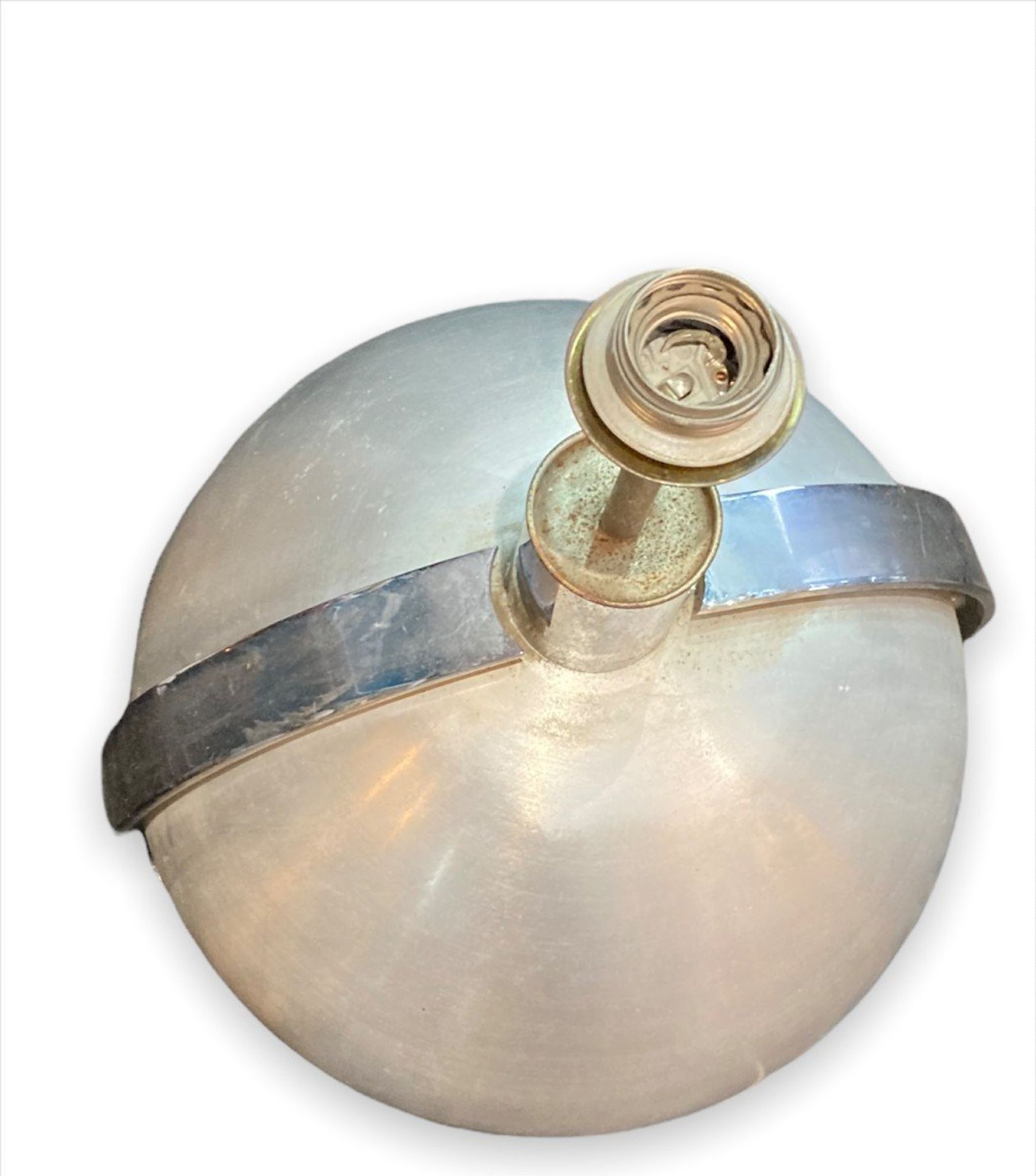 Lampe moderniste en acier brossé circa 1960-1970, Kappa
